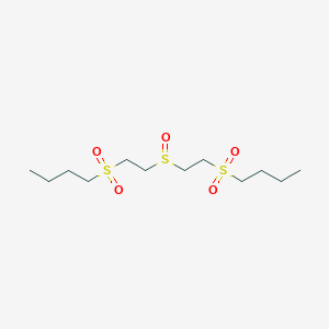 molecular formula C12H26O5S3 B4326579 1,1'-[sulfinylbis(ethane-2,1-diylsulfonyl)]dibutane 