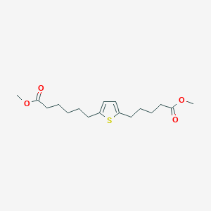 molecular formula C17H26O4S B4326603 methyl 6-[5-(5-methoxy-5-oxopentyl)-2-thienyl]hexanoate 