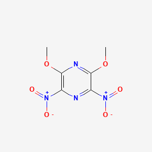 molecular formula C6H6N4O6 B4326629 2,6-dimethoxy-3,5-dinitropyrazine 