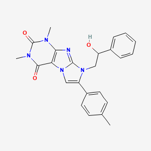 molecular formula C24H23N5O3 B4326663 8-(2-hydroxy-2-phenylethyl)-1,3-dimethyl-7-(4-methylphenyl)-1H-imidazo[2,1-f]purine-2,4(3H,8H)-dione 