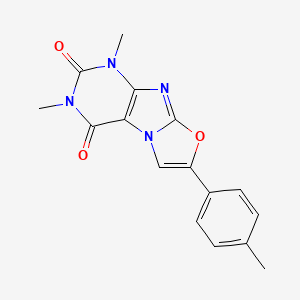 molecular formula C16H14N4O3 B4326665 1,3-dimethyl-7-(4-methylphenyl)[1,3]oxazolo[2,3-f]purine-2,4(1H,3H)-dione 