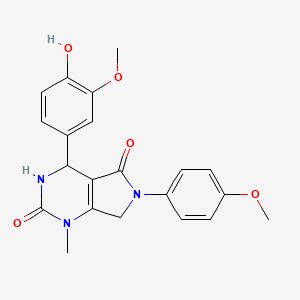 4-(4-hydroxy-3-methoxyphenyl)-6-(4-methoxyphenyl)-1-methyl-3,4,6,7-tetrahydro-1H-pyrrolo[3,4-d]pyrimidine-2,5-dione