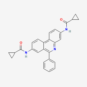 molecular formula C27H23N3O2 B4326777 N,N'-(6-phenylphenanthridine-3,8-diyl)dicyclopropanecarboxamide 