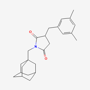molecular formula C24H31NO2 B4326812 1-(1-adamantylmethyl)-3-(3,5-dimethylbenzyl)pyrrolidine-2,5-dione 