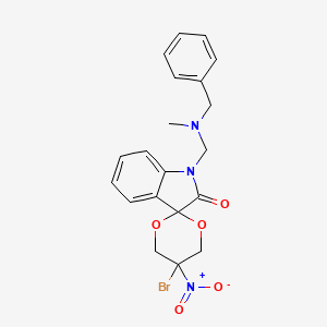 molecular formula C20H20BrN3O5 B4326911 1'-{[benzyl(methyl)amino]methyl}-5-bromo-5-nitrospiro[1,3-dioxane-2,3'-indol]-2'(1'H)-one 