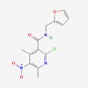 molecular formula C13H12ClN3O4 B4326935 2-chloro-N-(2-furylmethyl)-4,6-dimethyl-5-nitronicotinamide 