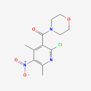 molecular formula C12H14ClN3O4 B4326967 4-[(2-chloro-4,6-dimethyl-5-nitropyridin-3-yl)carbonyl]morpholine 