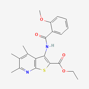 molecular formula C21H22N2O4S B4326987 ethyl 3-[(2-methoxybenzoyl)amino]-4,5,6-trimethylthieno[2,3-b]pyridine-2-carboxylate 