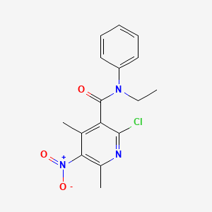 molecular formula C16H16ClN3O3 B4326993 2-chloro-N-ethyl-4,6-dimethyl-5-nitro-N-phenylnicotinamide 
