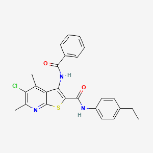 molecular formula C25H22ClN3O2S B4326999 3-(benzoylamino)-5-chloro-N-(4-ethylphenyl)-4,6-dimethylthieno[2,3-b]pyridine-2-carboxamide 