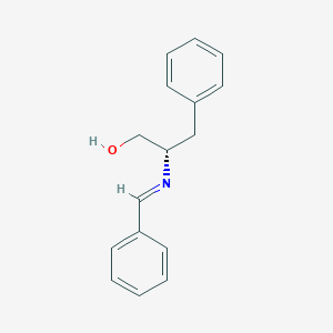 molecular formula C16H17NO B432700 (S)-2-(Benzylideneamino)-3-phenylpropan-1-ol CAS No. 153924-59-5