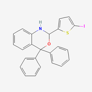 molecular formula C24H18INOS B4327024 2-(5-iodo-2-thienyl)-4,4-diphenyl-1,4-dihydro-2H-3,1-benzoxazine 