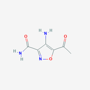 molecular formula C6H7N3O3 B4327077 5-乙酰基-4-氨基异恶唑-3-甲酰胺 CAS No. 76390-73-3