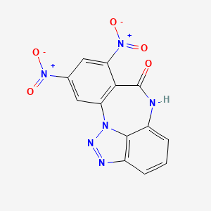 molecular formula C13H6N6O5 B4327109 8,10-dinitrobenzo[b][1,2,3]triazolo[4,5,1-jk][1,5]benzodiazepin-7(6H)-one 