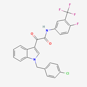 2-[1-(4-chlorobenzyl)-1H-indol-3-yl]-N-[4-fluoro-3-(trifluoromethyl)phenyl]-2-oxoacetamide