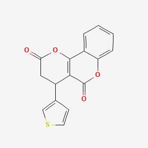 molecular formula C16H10O4S B4327202 4-(3-thienyl)-3,4-dihydro-2H,5H-pyrano[3,2-c]chromene-2,5-dione 