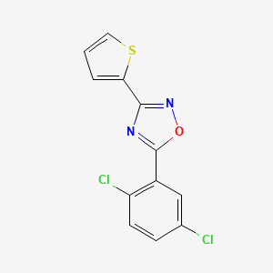 molecular formula C12H6Cl2N2OS B4327270 5-(2,5-dichlorophenyl)-3-(2-thienyl)-1,2,4-oxadiazole 