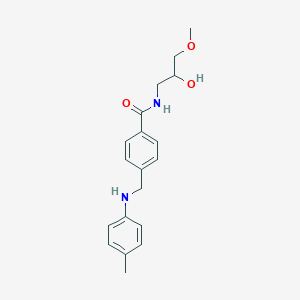 molecular formula C19H24N2O3 B4327294 N-(2-hydroxy-3-methoxypropyl)-4-{[(4-methylphenyl)amino]methyl}benzamide 