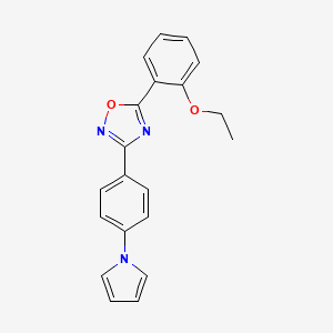 molecular formula C20H17N3O2 B4327333 5-(2-ethoxyphenyl)-3-[4-(1H-pyrrol-1-yl)phenyl]-1,2,4-oxadiazole 
