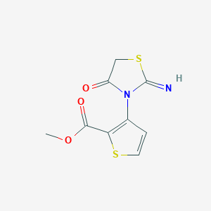 molecular formula C9H8N2O3S2 B4327353 methyl 3-(2-imino-4-oxo-1,3-thiazolidin-3-yl)thiophene-2-carboxylate 