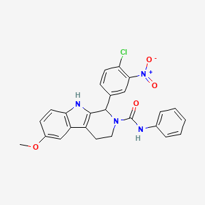 molecular formula C25H21ClN4O4 B4327366 1-(4-chloro-3-nitrophenyl)-6-methoxy-N-phenyl-1,3,4,9-tetrahydro-2H-beta-carboline-2-carboxamide 