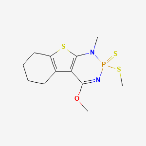 molecular formula C12H17N2OPS3 B4327460 4-methoxy-1-methyl-2-(methylthio)-1,2,5,6,7,8-hexahydro[1]benzothieno[2,3-d][1,3,2]diazaphosphinine 2-sulfide 