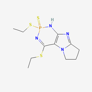 molecular formula C11H17N4PS3 B4327468 2,4-bis(ethylthio)-2,6,7,8-tetrahydro-1H-pyrrolo[1',2':1,2]imidazo[4,5-d][1,3,2]diazaphosphinine 2-sulfide 