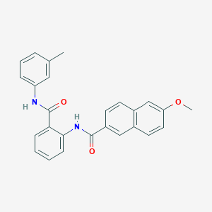 molecular formula C26H22N2O3 B4327477 6-methoxy-N-(2-{[(3-methylphenyl)amino]carbonyl}phenyl)-2-naphthamide 