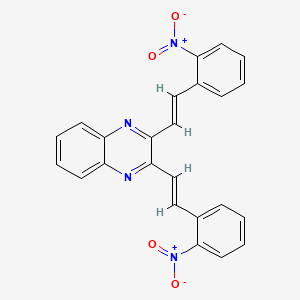 molecular formula C24H16N4O4 B4327487 2,3-bis[2-(2-nitrophenyl)vinyl]quinoxaline 