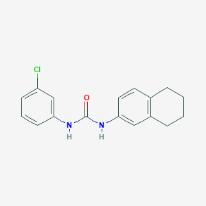 molecular formula C17H17ClN2O B4327494 N-(3-chlorophenyl)-N'-(5,6,7,8-tetrahydronaphthalen-2-yl)urea 