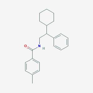 molecular formula C22H27NO B4327505 N-(2-cyclohexyl-2-phenylethyl)-4-methylbenzamide 