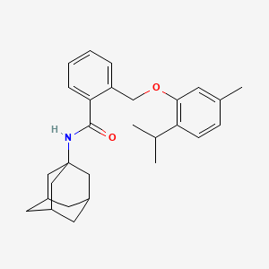 molecular formula C28H35NO2 B4327529 N-1-adamantyl-2-[(2-isopropyl-5-methylphenoxy)methyl]benzamide 