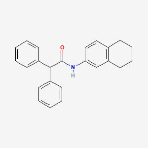 molecular formula C24H23NO B4327568 2,2-diphenyl-N-(5,6,7,8-tetrahydronaphthalen-2-yl)acetamide 