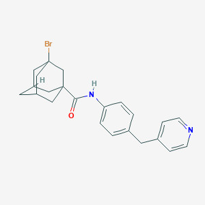 molecular formula C23H25BrN2O B4327587 3-bromo-N-[4-(pyridin-4-ylmethyl)phenyl]adamantane-1-carboxamide 