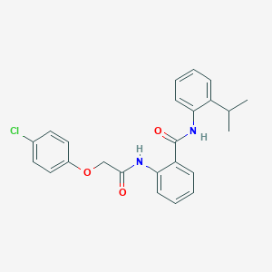 molecular formula C24H23ClN2O3 B4327603 2-{[(4-chlorophenoxy)acetyl]amino}-N-(2-isopropylphenyl)benzamide 