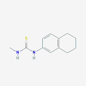 molecular formula C12H16N2S B4327607 N-methyl-N'-(5,6,7,8-tetrahydronaphthalen-2-yl)thiourea 
