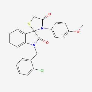 molecular formula C24H19ClN2O3S B4327627 1-(2-chlorobenzyl)-3'-(4-methoxyphenyl)-4'H-spiro[indole-3,2'-[1,3]thiazolidine]-2,4'(1H)-dione 