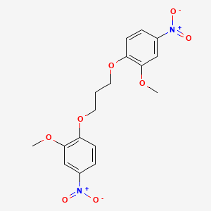 molecular formula C17H18N2O8 B4327634 1,1'-[propane-1,3-diylbis(oxy)]bis(2-methoxy-4-nitrobenzene) 