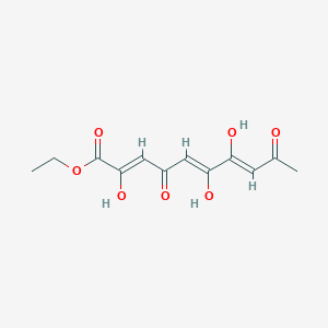 molecular formula C12H14O7 B4327704 ethyl 2,4,7-trihydroxy-6,9-dioxodeca-2,4,7-trienoate 