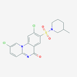 molecular formula C18H17Cl2N3O3S B4327733 2,9-dichloro-8-[(3-methylpiperidin-1-yl)sulfonyl]-6H-pyrido[1,2-a]quinazolin-6-one 