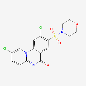 molecular formula C16H13Cl2N3O4S B4327739 2,9-dichloro-8-(morpholin-4-ylsulfonyl)-6H-pyrido[1,2-a]quinazolin-6-one 
