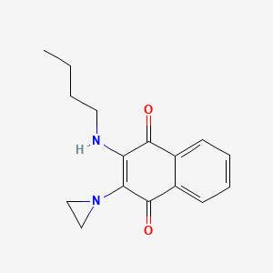 molecular formula C16H18N2O2 B4327797 2-aziridin-1-yl-3-(butylamino)naphthoquinone 