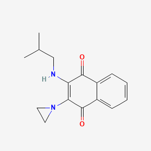 molecular formula C16H18N2O2 B4327799 2-aziridin-1-yl-3-(isobutylamino)naphthoquinone 