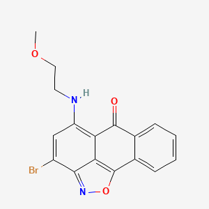 molecular formula C17H13BrN2O3 B4327813 3-bromo-5-[(2-methoxyethyl)amino]-6H-anthra[1,9-cd]isoxazol-6-one 