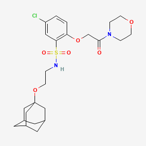 molecular formula C24H33ClN2O6S B4327817 N-[2-(1-adamantyloxy)ethyl]-5-chloro-2-(2-morpholin-4-yl-2-oxoethoxy)benzenesulfonamide 