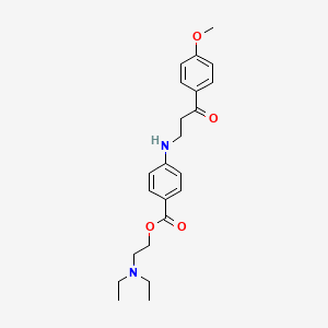 molecular formula C23H30N2O4 B4327841 2-(diethylamino)ethyl 4-{[3-(4-methoxyphenyl)-3-oxopropyl]amino}benzoate 