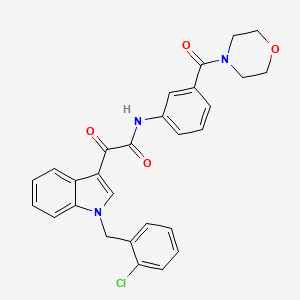molecular formula C28H24ClN3O4 B4327853 2-[1-(2-chlorobenzyl)-1H-indol-3-yl]-N-[3-(morpholin-4-ylcarbonyl)phenyl]-2-oxoacetamide 