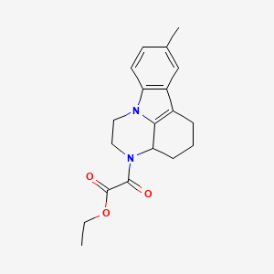 molecular formula C19H22N2O3 B4327863 ethyl (8-methyl-1,2,3a,4,5,6-hexahydro-3H-pyrazino[3,2,1-jk]carbazol-3-yl)(oxo)acetate 