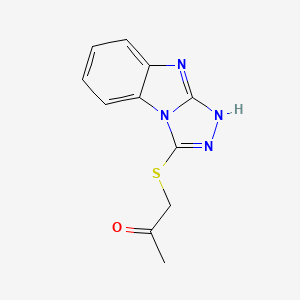 molecular formula C11H10N4OS B4327890 1-(9H-[1,2,4]triazolo[4,3-a]benzimidazol-3-ylthio)acetone 