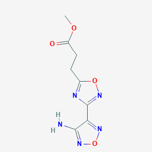 molecular formula C8H9N5O4 B4327900 methyl 3-[3-(4-amino-1,2,5-oxadiazol-3-yl)-1,2,4-oxadiazol-5-yl]propanoate 